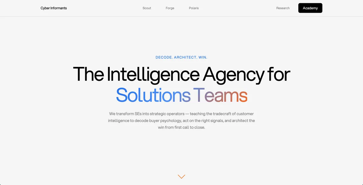 Cyber Informants website screenshot